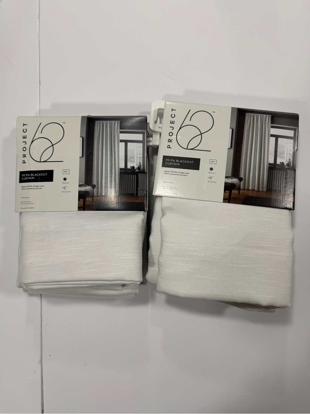 Project 62 White Blackout Curtain Panels - 2 Pack